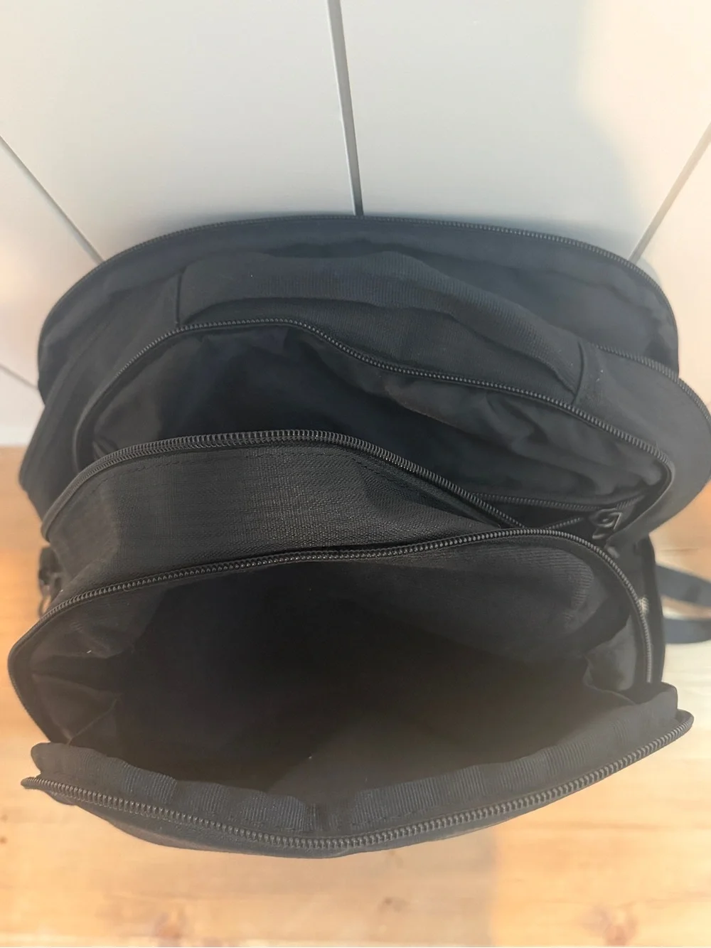 Nike Black Backpack with White Swoosh and Gatorade Logo